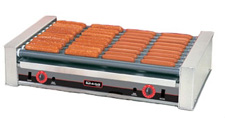 The 8036 hot dog roller grill will hold up to 36 hot dogs and has optional silverstone rollers