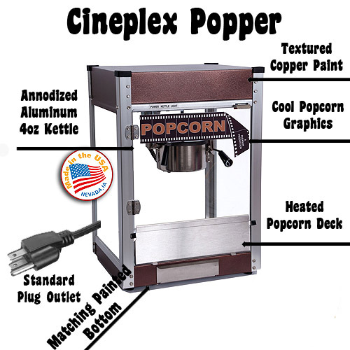 Paragon TP-4 oz Theater Style Popcorn Machine and Matching Cart Combo