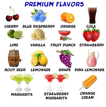 snow cone flavor combinations