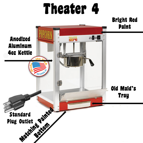 Paragon Popcorn Cart for Theater Pop 4oz Popper